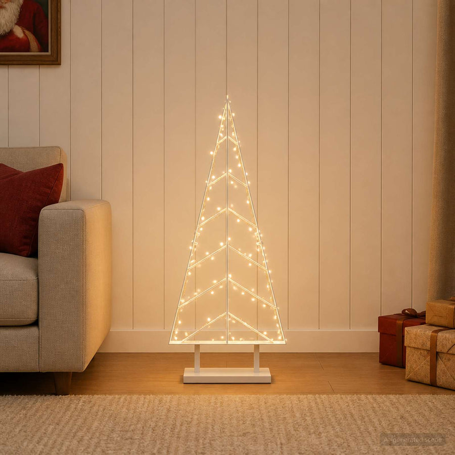 Metalen kerstboom met standaard KUOPIO 90 cm Staal Wit