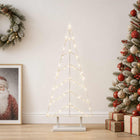 Metalen kerstboom 90 cm staal wit