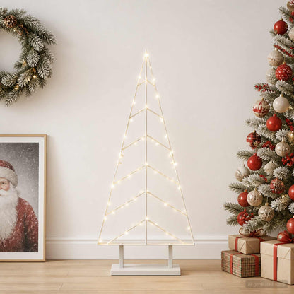Metalen kerstboom met standaard KUOPIO 90 cm Staal Wit