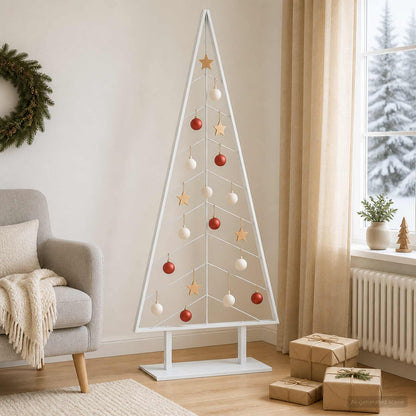 Metalen kerstboom met standaard KUOPIO 180 cm Staal Wit