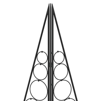 Metalen kerstboom KUOPIO 180 cm Staal Zwart