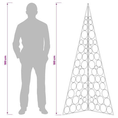 Metalen kerstboom KUOPIO 180 cm Staal Zwart