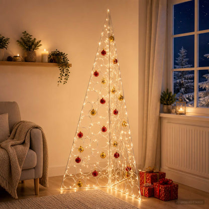 Metalen kerstboom KUOPIO 210 cm Staal Wit