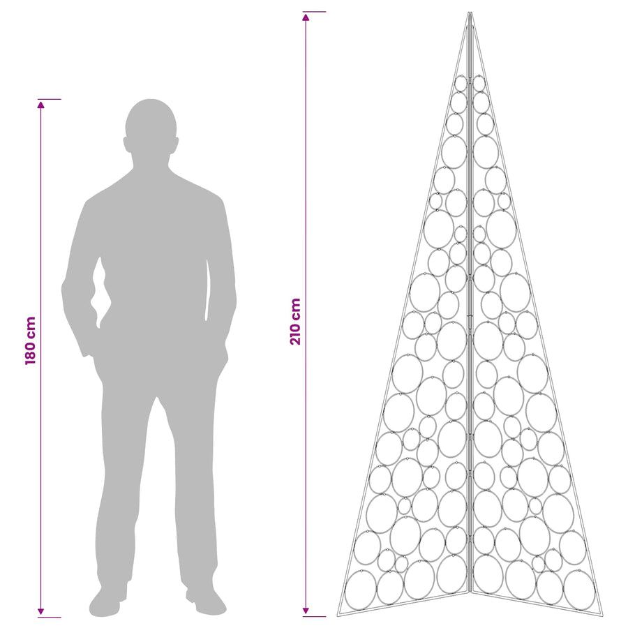 Metalen kerstboom KUOPIO 210 cm Staal Wit