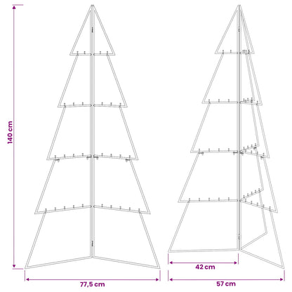 Metalen kerstboom KUOPIO 140 cm Staal Zwart