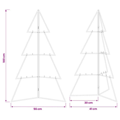 Metalen kerstboom KUOPIO 100 cm Staal Wit