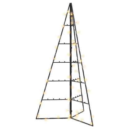 Metalen kerstboom KUOPIO 100 cm Warmwit Staal Zwart