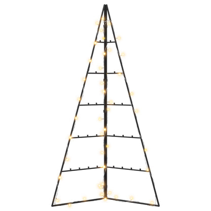 Metalen kerstboom KUOPIO 100 cm Warmwit Staal Zwart