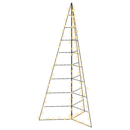 Metalen kerstboom KUOPIO 210 cm Warmwit Staal Zwart