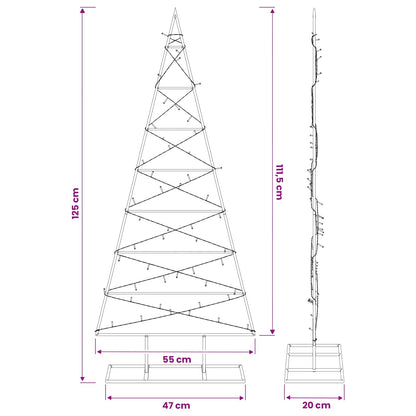Metalen kerstboom KUOPIO 125 cm Warmwit Poedergecoat staal