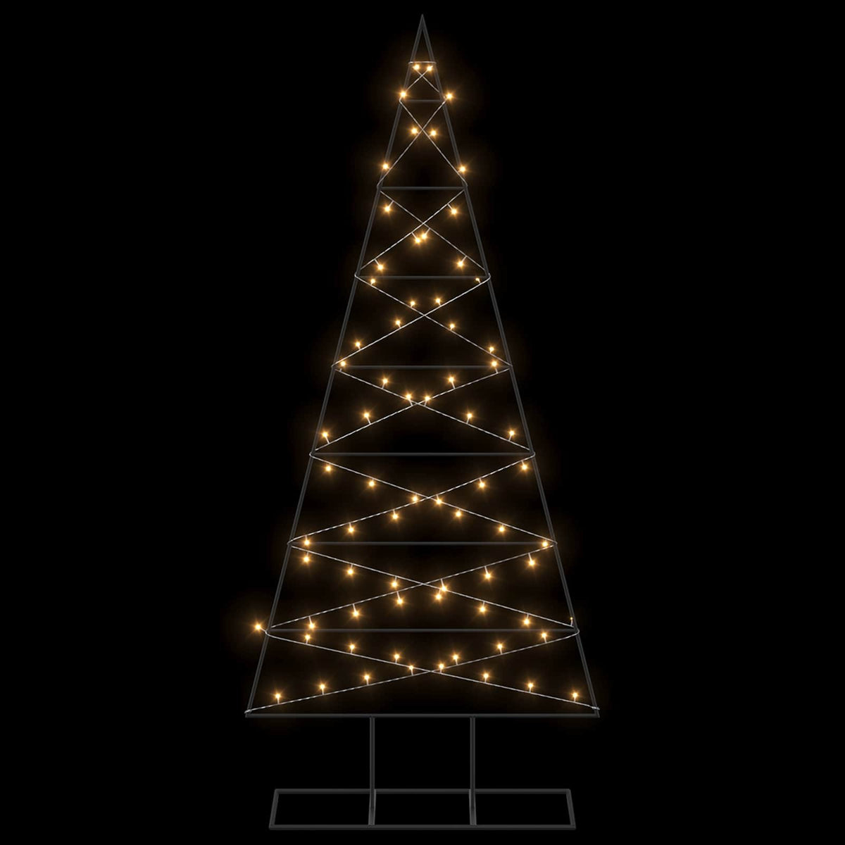 Metalen kerstboom KUOPIO 180 cm Warmwit Poedergecoat staal