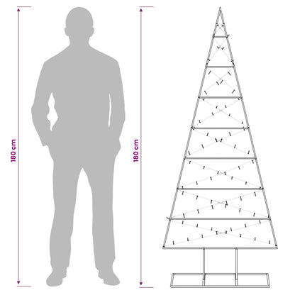 Metalen kerstboom KUOPIO 180 cm Warmwit Poedergecoat staal