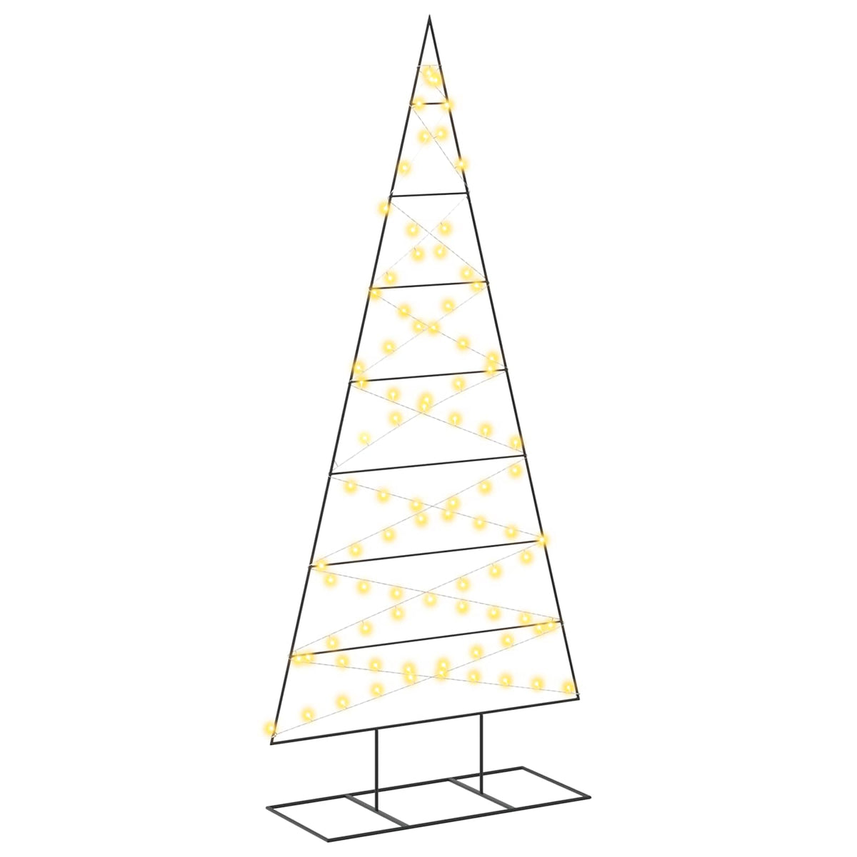 Metalen kerstboom KUOPIO 210 cm Warmwit Poedergecoat staal