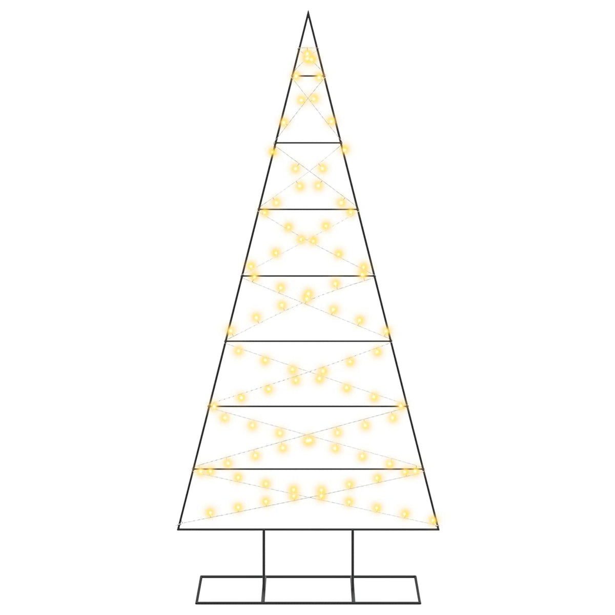 Metalen kerstboom KUOPIO 210 cm Warmwit Poedergecoat staal