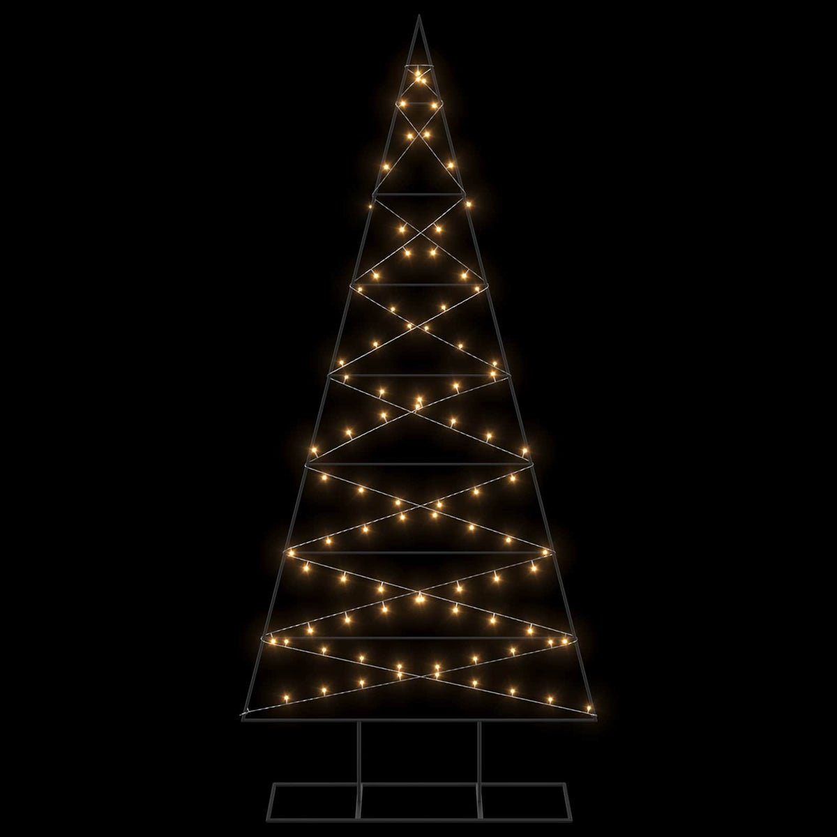Metalen kerstboom KUOPIO 210 cm Warmwit Poedergecoat staal