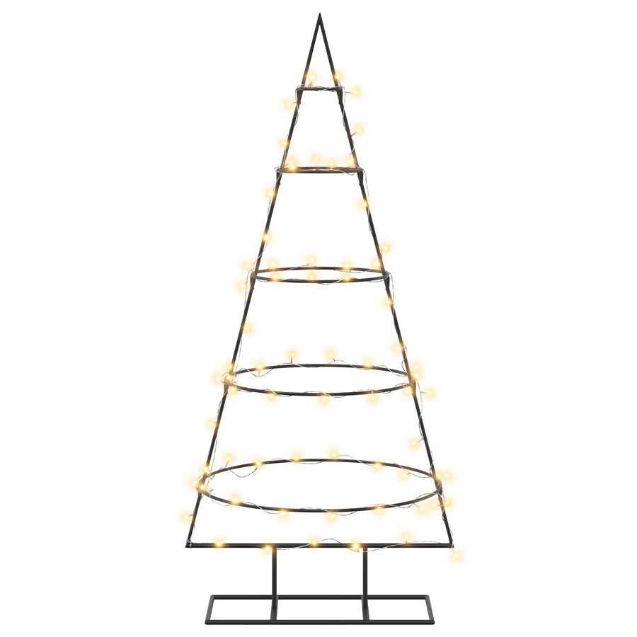 Metalen kerstboom met standaard KUOPIO 125 cm Warmwit Staal