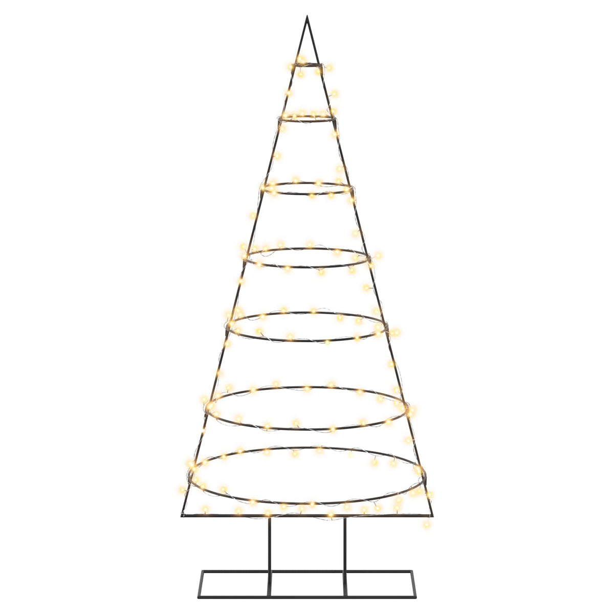 Metalen kerstboom met standaard KUOPIO 180 cm Warmwit Staal