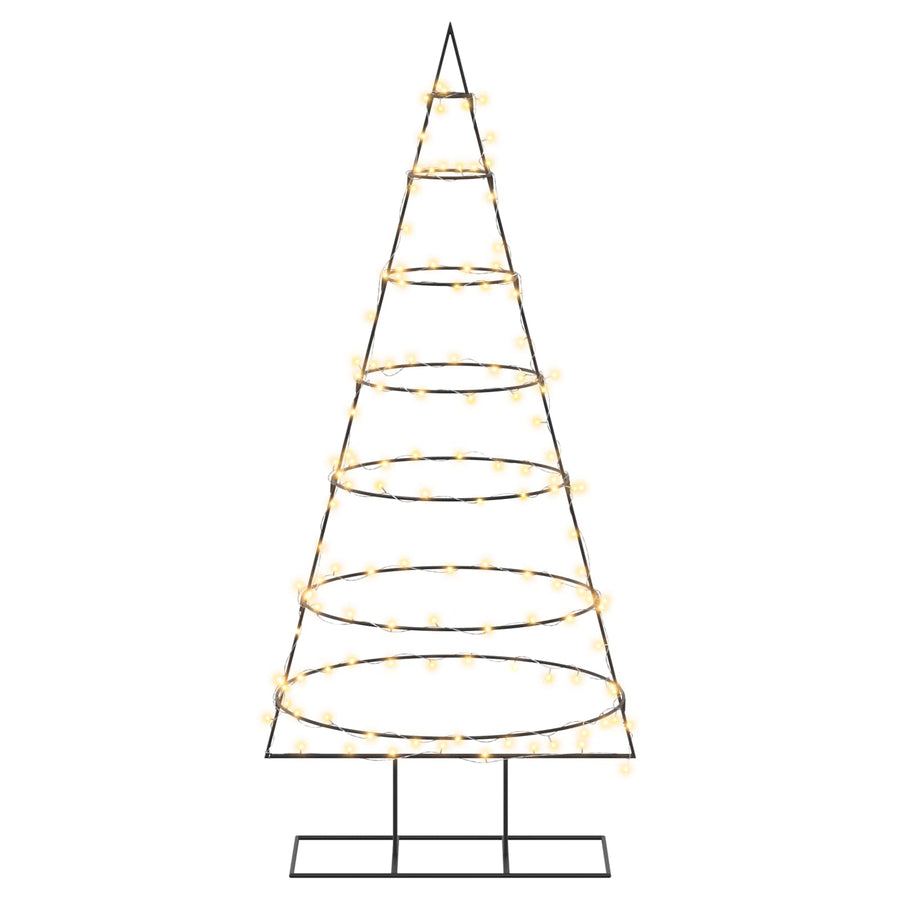 Metalen kerstboom met standaard KUOPIO 180 cm Warmwit Staal