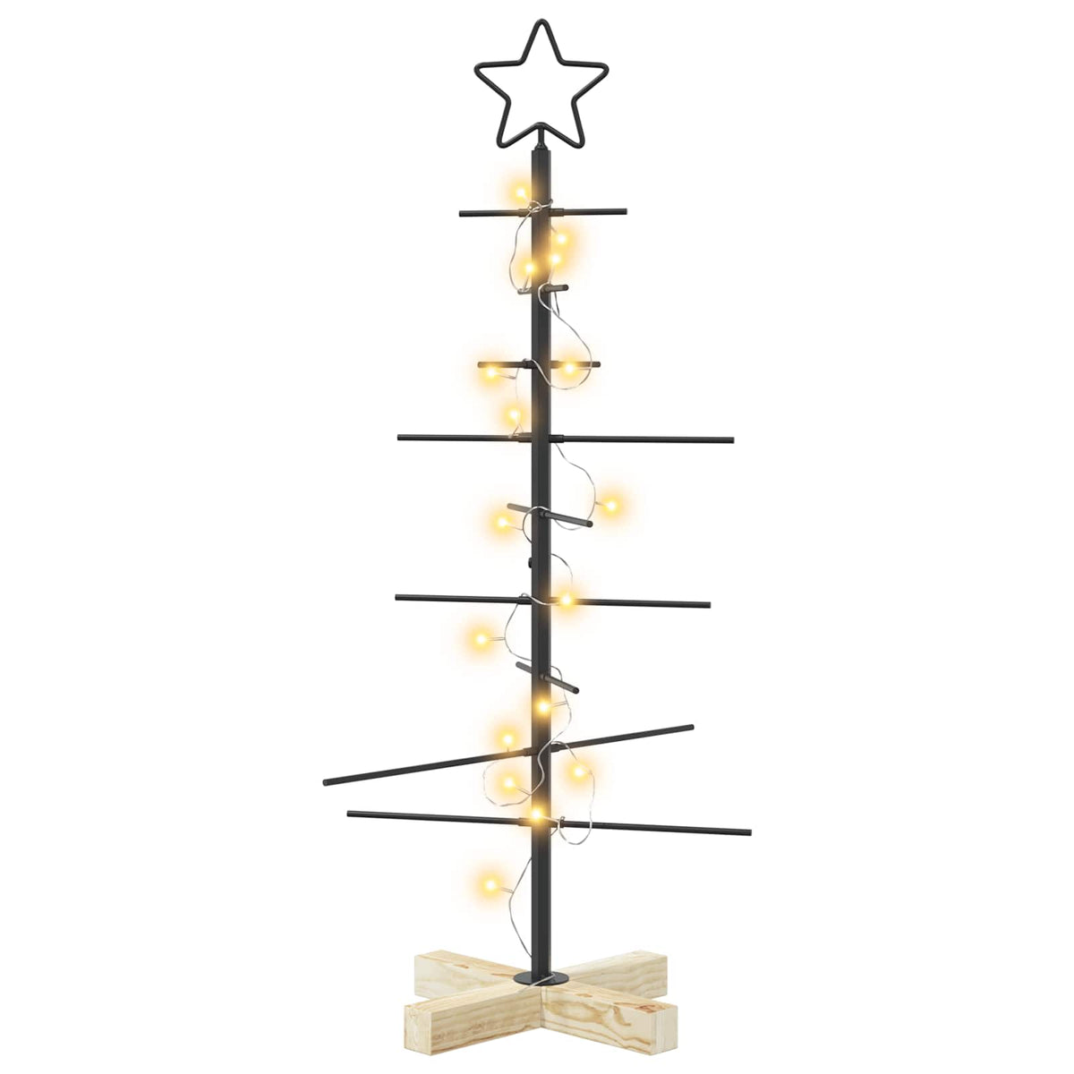 Metalen kerstboom met standaard KUOPIO 90 cm Warmwit Staal