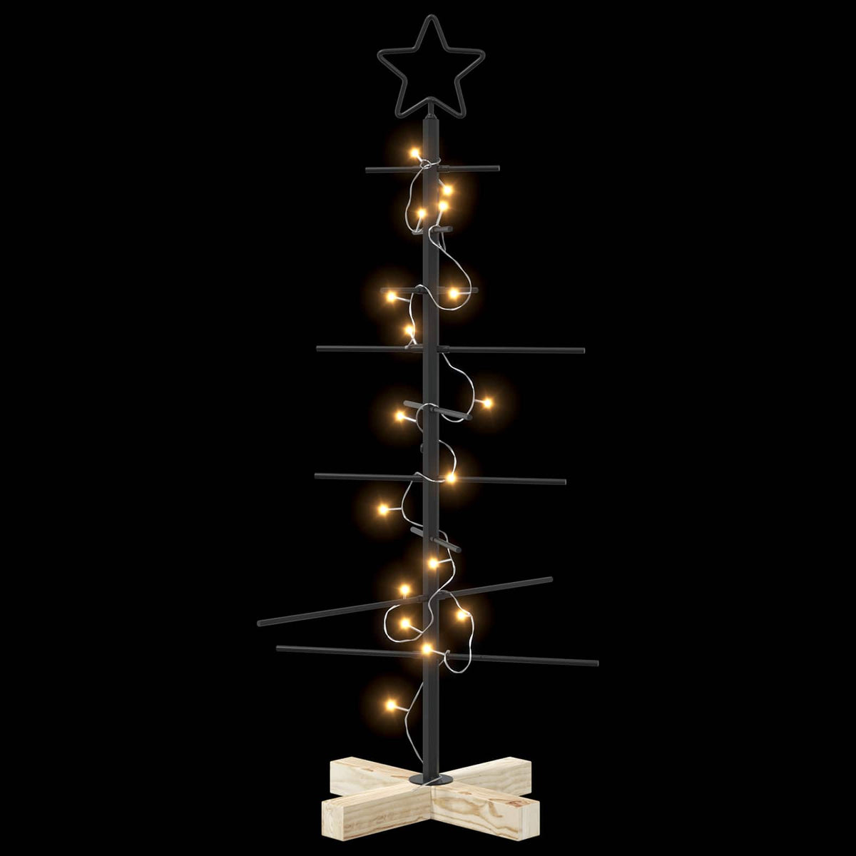 Metalen kerstboom met standaard KUOPIO 90 cm Warmwit Staal