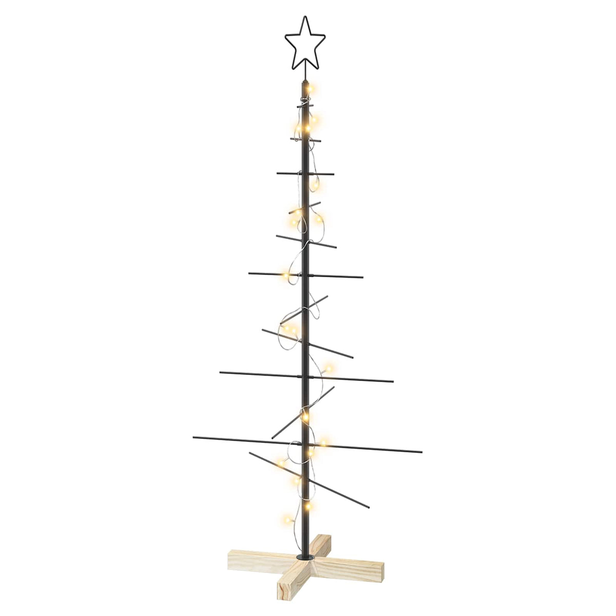 Metalen kerstboom met standaard KUOPIO 120 cm Warmwit Staal