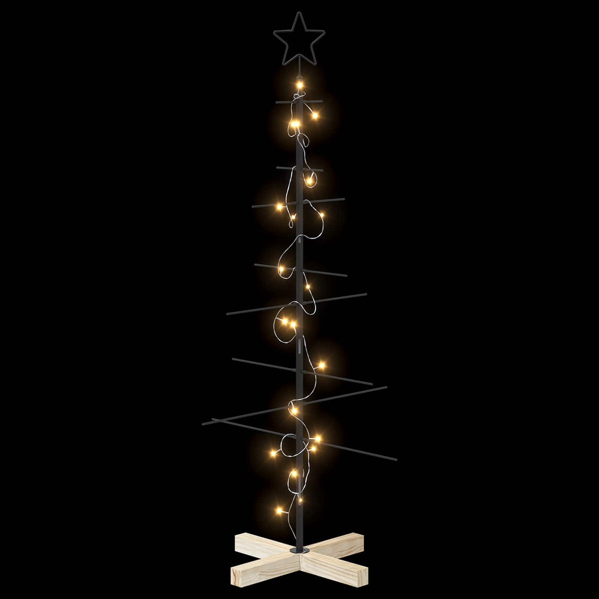 Metalen kerstboom met standaard KUOPIO 120 cm Warmwit Staal