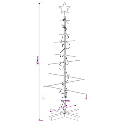 Metalen kerstboom met standaard KUOPIO 120 cm Warmwit Staal