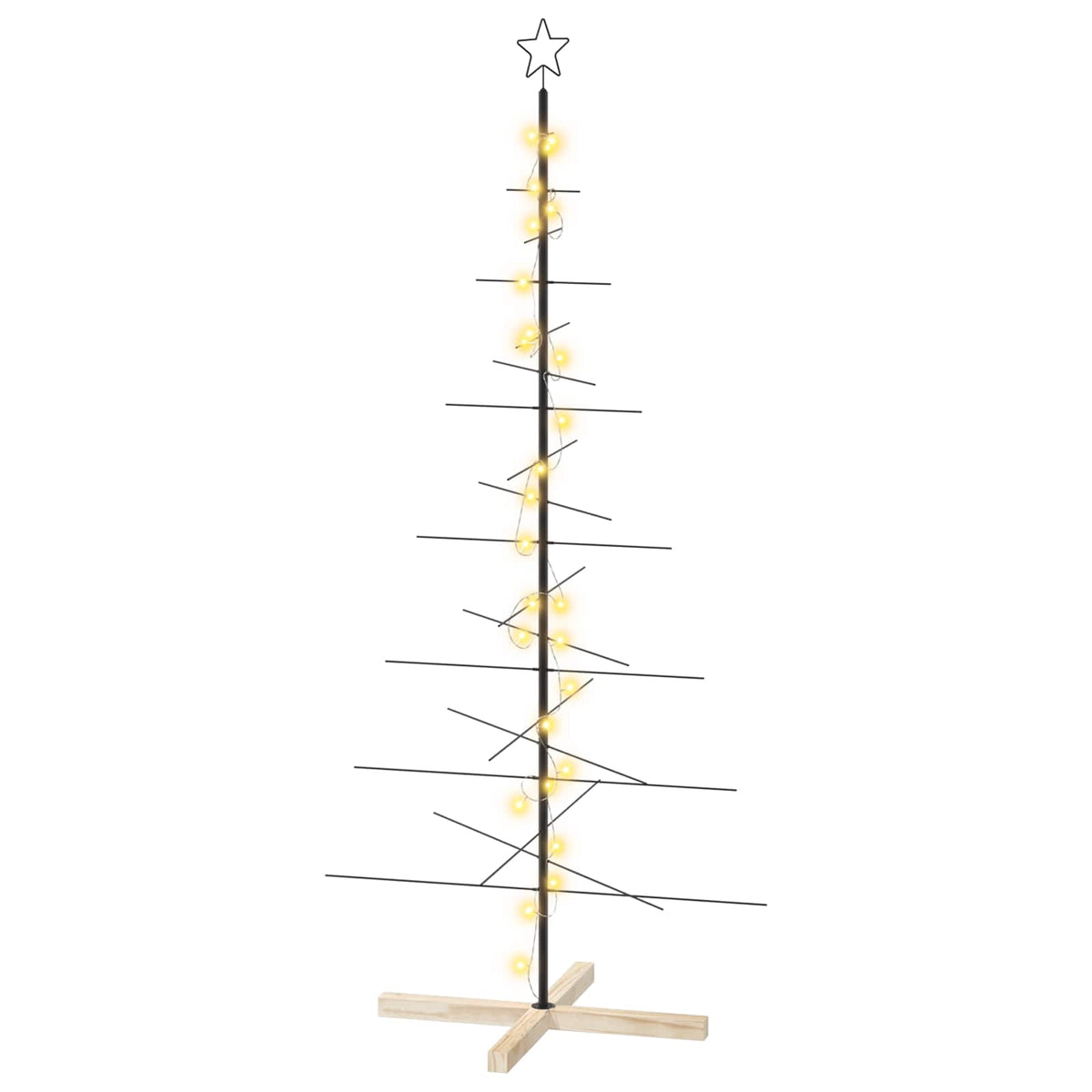 Metalen kerstboom met standaard KUOPIO 180 cm Warmwit Staal