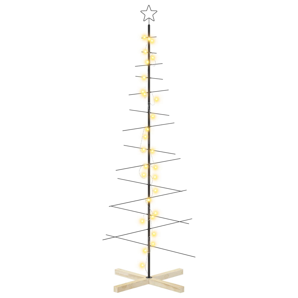 Metalen kerstboom met standaard KUOPIO 180 cm Warmwit Staal