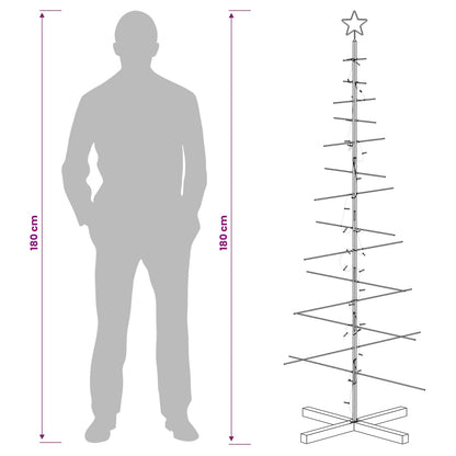 Metalen kerstboom met standaard KUOPIO 180 cm Warmwit Staal