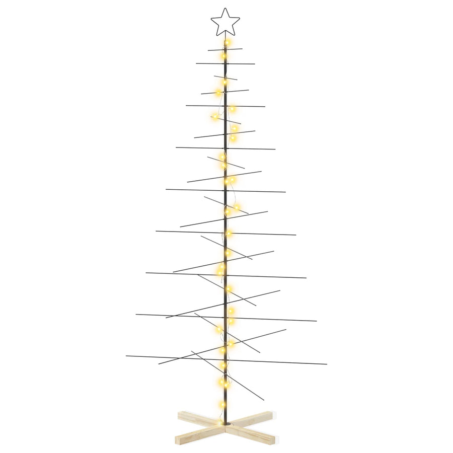 Metalen kerstboom met standaard KUOPIO 210 cm Warmwit Staal