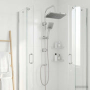 Douchesysteem met douchekop 48x30x100 cm chroom