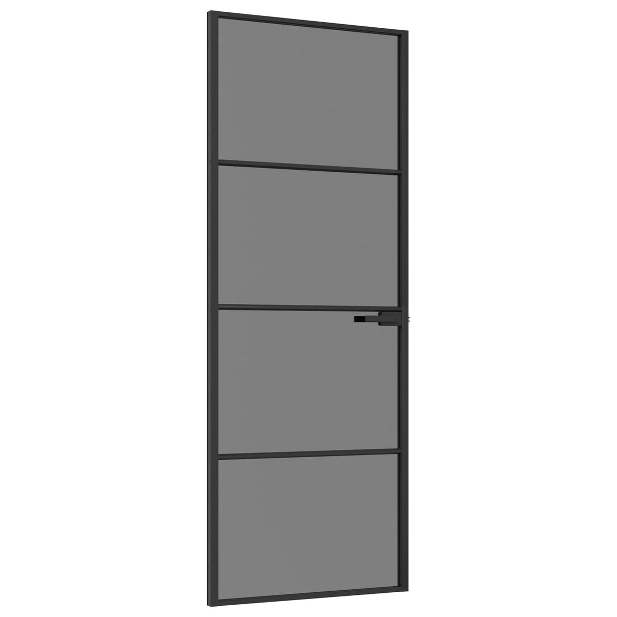 Binnendeur 76 x 201,5 cm Gelaagd Glas en Aluminium