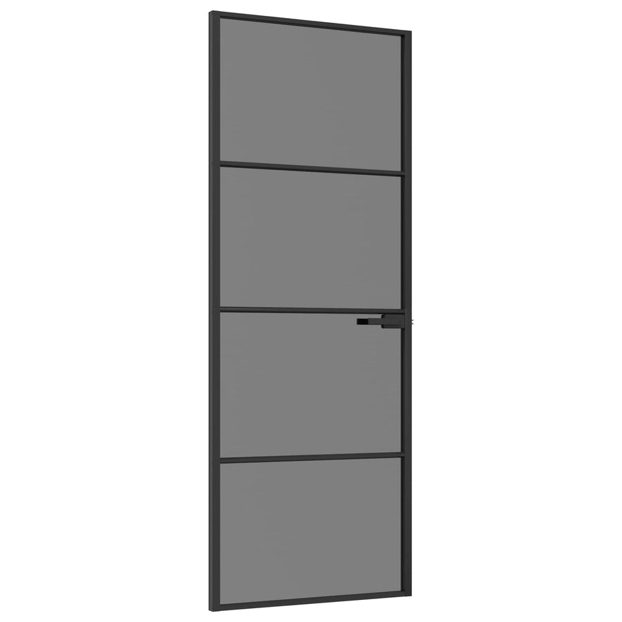Binnendeur 76 x 201,5 cm Gelaagd Glas en Aluminium
