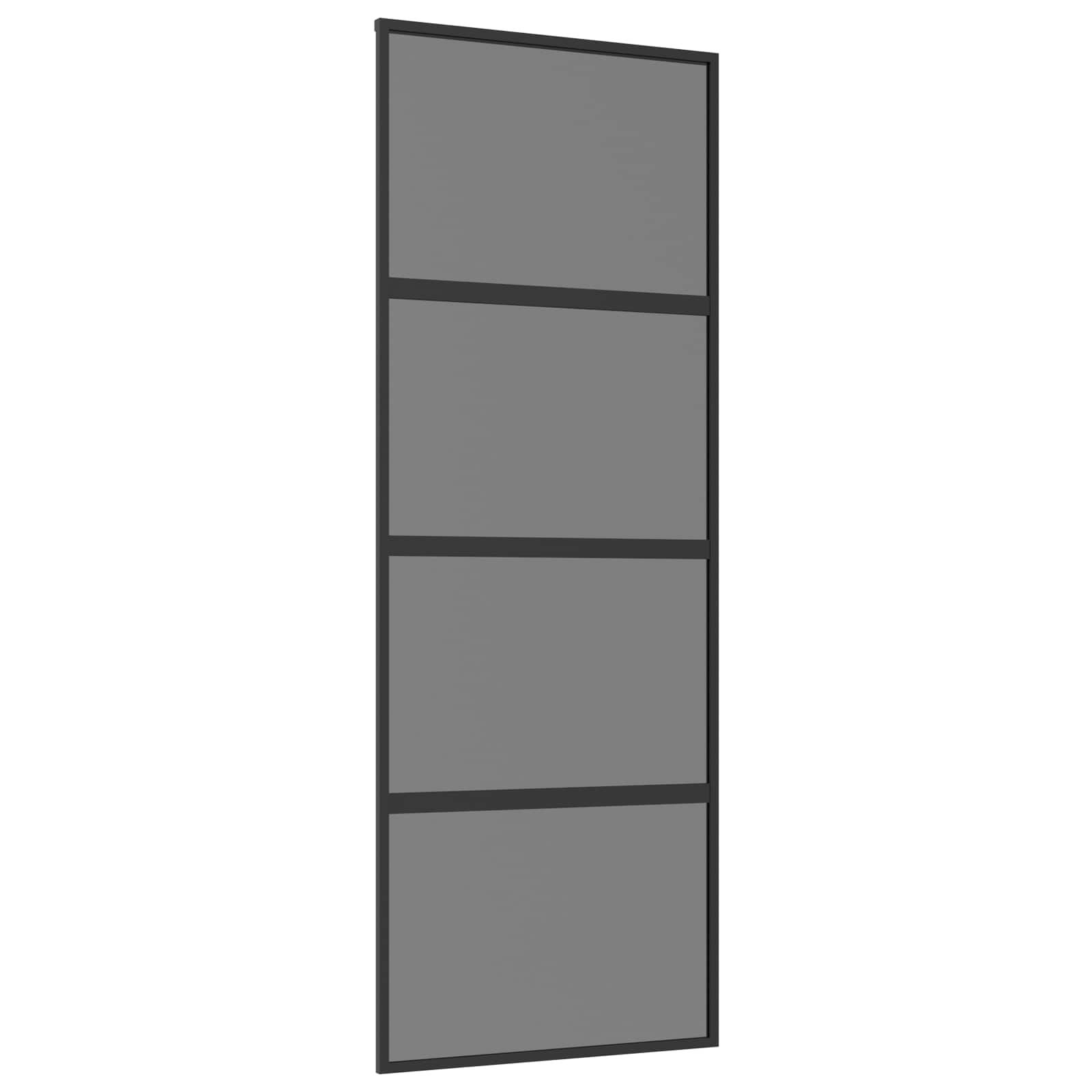 Schuifdeur 76 x 205 cm Gelaagd Glas en Aluminium