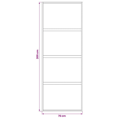 Schuifdeur 76 x 205 cm Gelaagd Glas en Aluminium