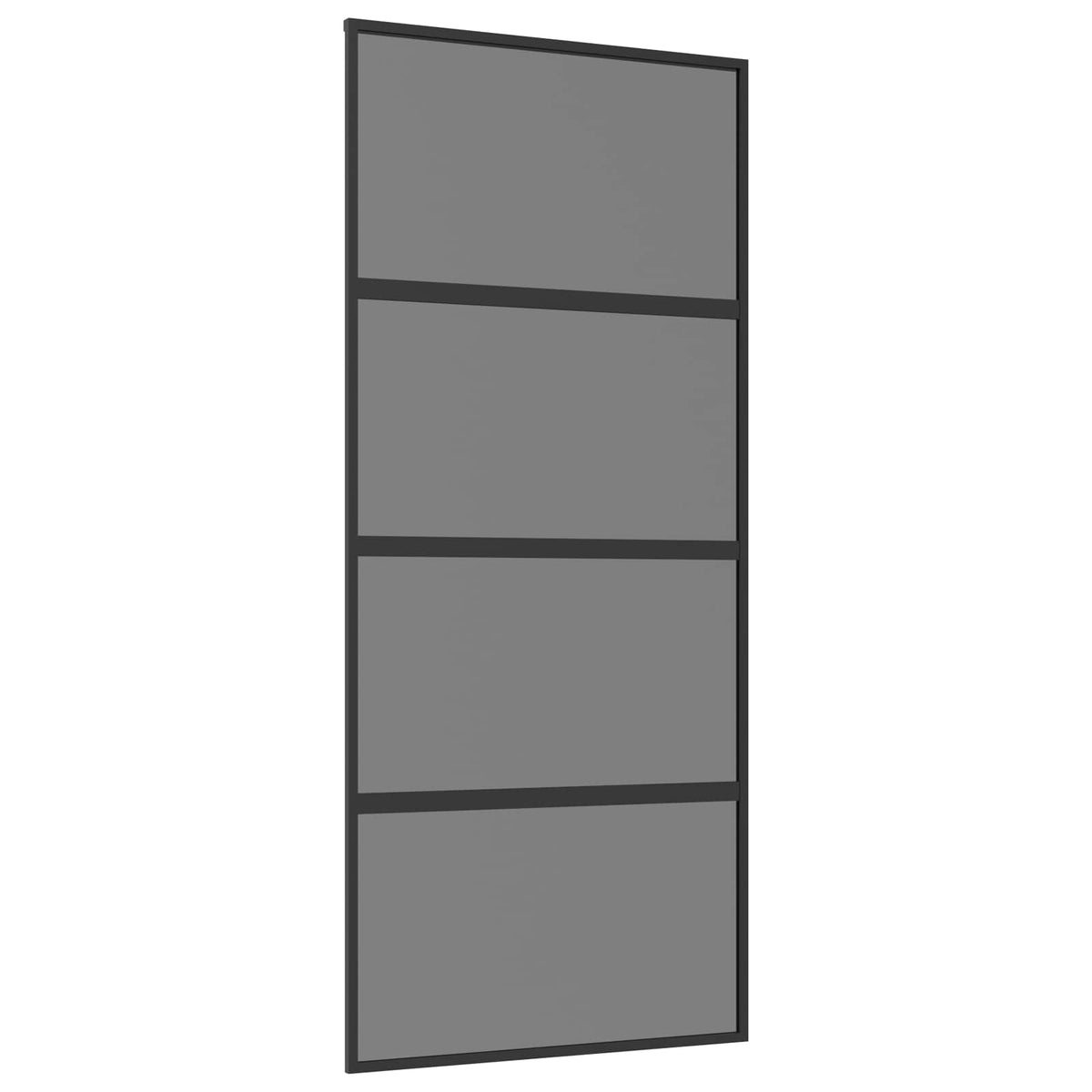 Schuifdeur 90 x 205 cm Gehard glas en aluminium