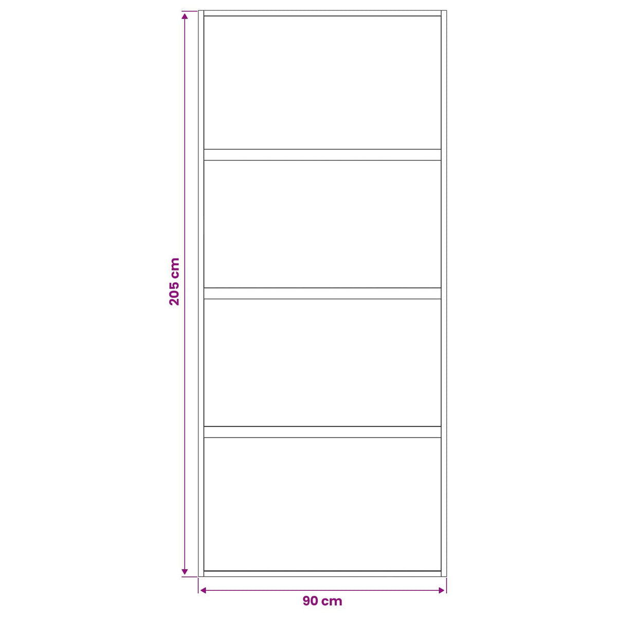 Schuifdeur 90 x 205 cm Gehard glas en aluminium