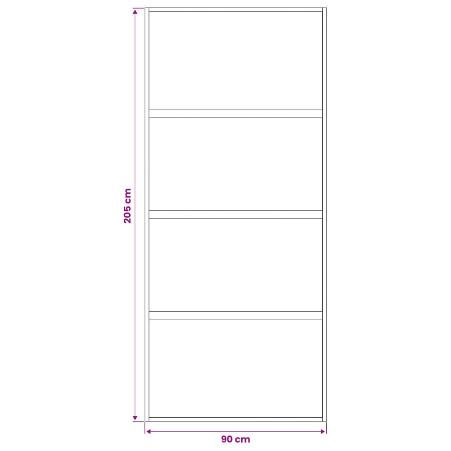 Schuifdeur 90 x 205 cm Gehard glas en aluminium