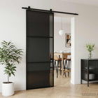 Schuifdeur 76x205 cm gelaagd glas aluminium