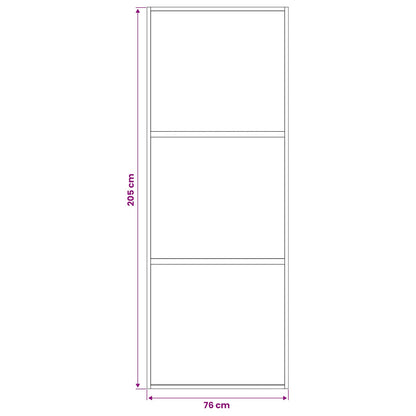 Schuifdeur 76 x 205 cm Gelaagd Glas en Aluminium