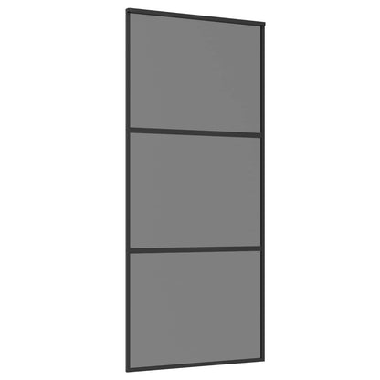 Schuifdeur 90 x 205 cm Gelaagd Glas en Aluminium