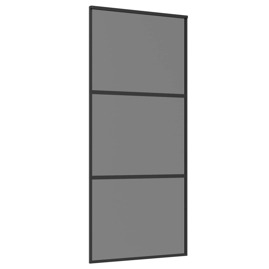 Schuifdeur 90 x 205 cm Gelaagd Glas en Aluminium