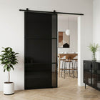 Schuifdeur 102x205 cm gelaagd glas aluminium