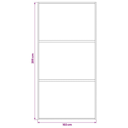 Schuifdeur 102 x 205 cm Gelaagd Glas en Aluminium