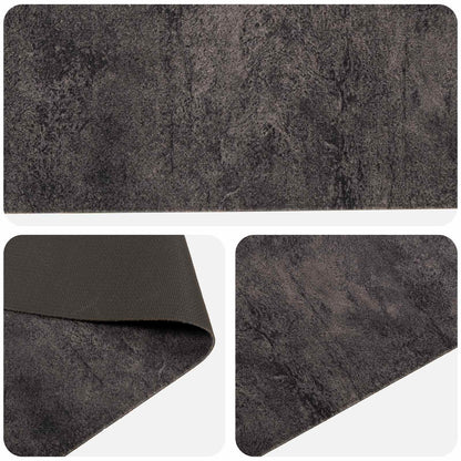Keuken Vloerkleed zwart beton 150 x 45 cm 100% Polyamide
