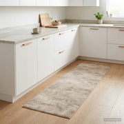 Keukenmat 150x45 cm beige beton 100% polyamide