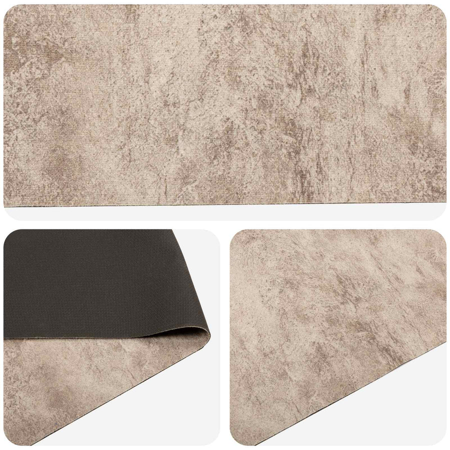 Keuken Vloerkleed Beige beton 300 x 60 cm 100% Polyamide