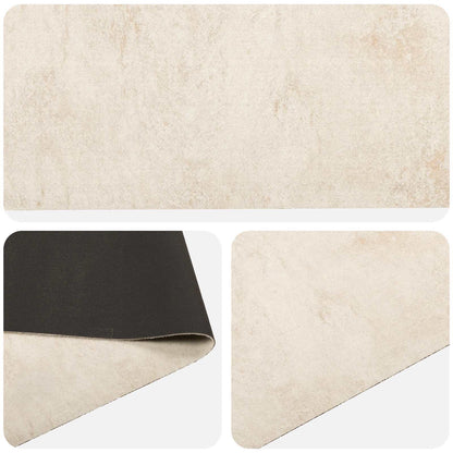 Keuken Vloerkleed crèmekleurig beton 180 x 60 cm 100% Polyamide