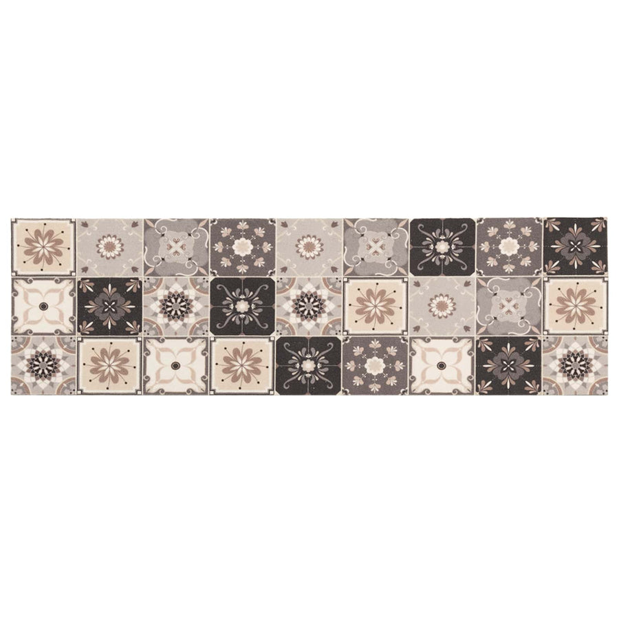 Keuken Vloerkleed Grijs-beige mozaïek 180 x 60 cm